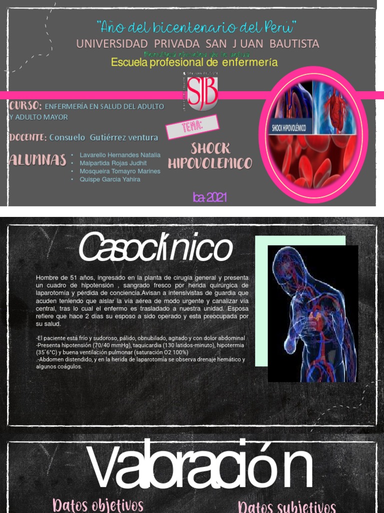 Manejo del Shock Hipovolémico en Pacientes | PDF | Hipertensión | Corazón