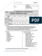 Group Lab Report on Isolating Yeast RNA