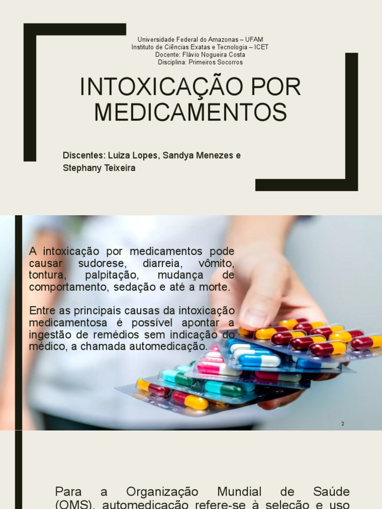 Sintomas e Causas de Intoxicação Medicamentosa | PDF