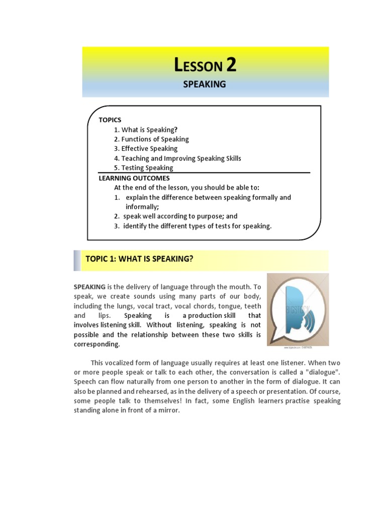 Teaching Effective Speaking Skills | PDF | Speech | Language Education