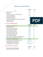 Plantilla de Diseño Hidráulico de Reservorio - Alvarez 1500 M3