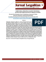 Application of Territorial Principles Against Pedophile Criminal Act Perpetrators Perpetrated by Foreign Citizens