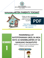 Kindergarten Parent Toolkit Revised