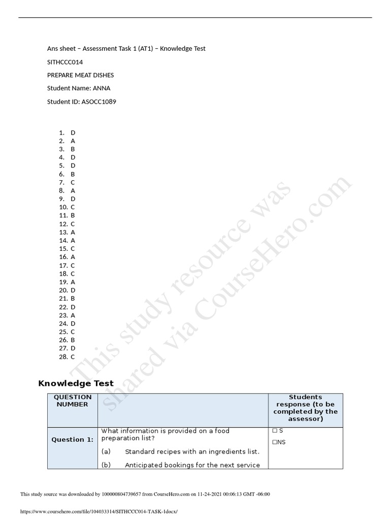 This Study Resource Was: Knowledge Test | PDF | Foods | Sauce