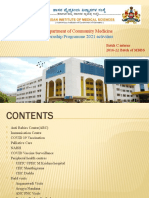 Department of Community Medicine: Internship Programme 2021 Activities