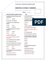 Examen Bimestral de Ciencia y Ambiente