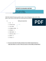 Activity #1 Scalar & Vector !: Name: Dave Harvey Mojica Grade & Section: 12 Section