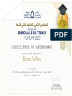 Bilingual Certificate
