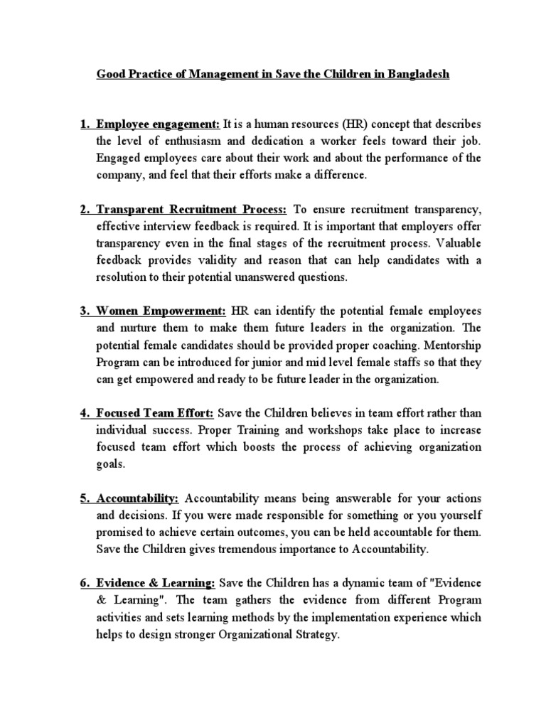 Good Practice of Management | PDF | Recruitment | Human Resources