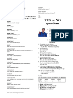 English 7 A. B.: Yes or No Questions