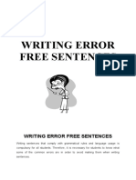 Error Free Sentences