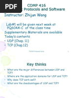 COMP 416 Internet Protocols and Software: Instructor: Zhijun Wang