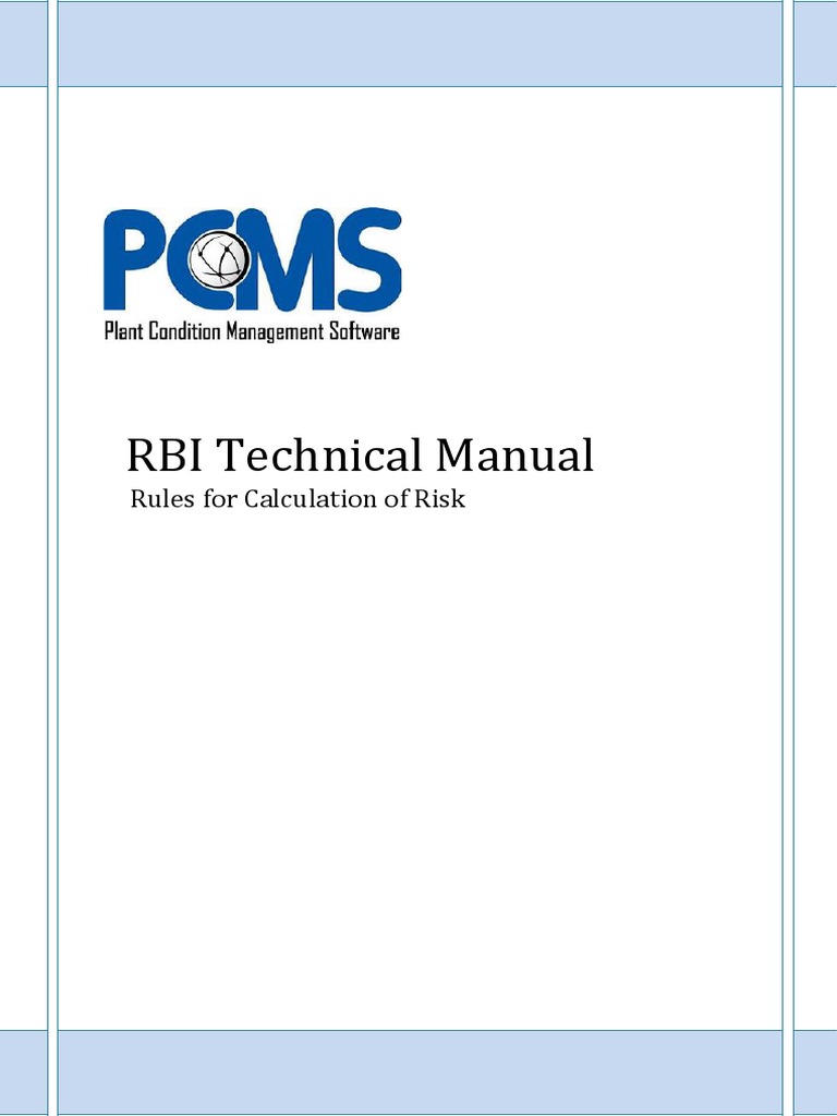 PCMS RBI Technical Manual | Download Free PDF | Corrosion | Sulfuric Acid