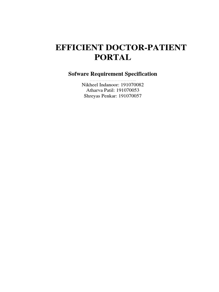 Automated Doctor-Patient Management Portal | PDF | Computer Network ...
