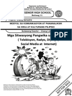 Mga Sitwasyong Pangwika Sa Pilipinas: (Telebisyon, Radyo, Diyaryo, Social Media at Internet)