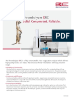 Thrombolyzer RC: X Solid. Convenient. Reliable