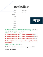 Problems with Indices