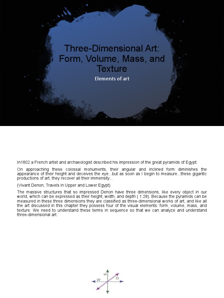 Understanding Form, Volume, and Mass in Art | PDF | Relief | Sculpture