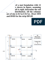 Mat foundation soil pressure distribution and SFD BMD