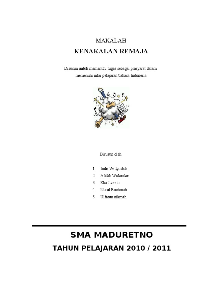 MAKALAH KENAKALAN REMAJA
