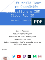 Secure OpenShift Applications W IBM Cloud App ID