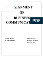 Assignment OF Business Communication