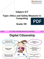 CAIE - VII - ICT - Ethics and Safety Measures in Computing