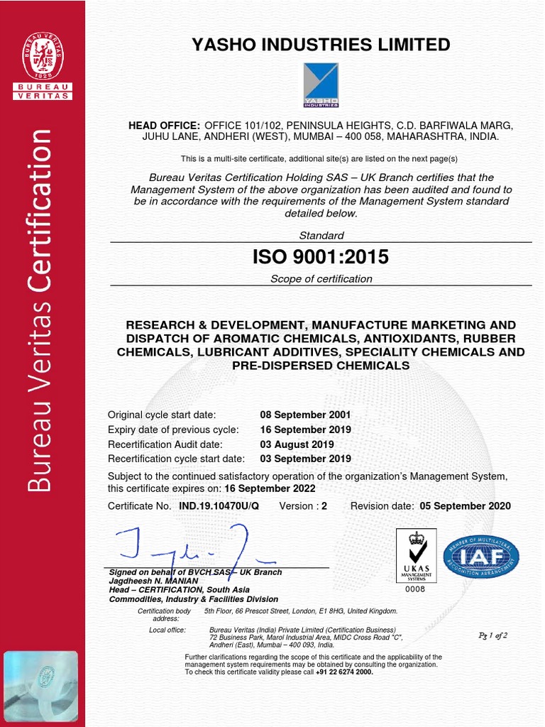 Iso Certificate | PDF | Iso 9000