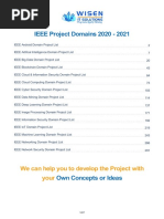 IEEE Project Domains 2020 - 2021: We Can Help You To Develop The Project With Your