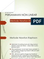 Metode Newton Raphson untuk Persamaan Non Linear
