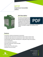 Hidro Trans LSP-TCT: Conduc Vity and Temperature Transmi Er For Industrial Applica Ons