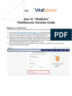 VitalSource Tutorial - How To Redeem Access Code