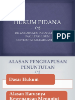 Alasan Penghapusan Penuntutan