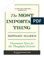 The Most Important Thing: Uncommon Sense For The Thoughtful Investor (Columbia Business School Publishing) - Howard Marks