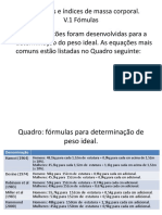 Fórmulas e índices para avaliação de peso corporal