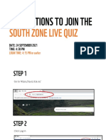 How To Join The South Zone Live Quiz