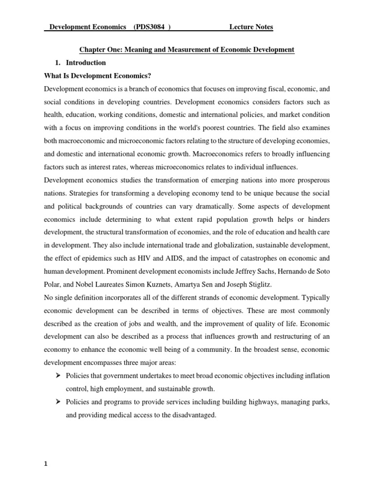 Lecturenote - 1532939641Ch1 Note DE | PDF | Economic Growth | Gross ...