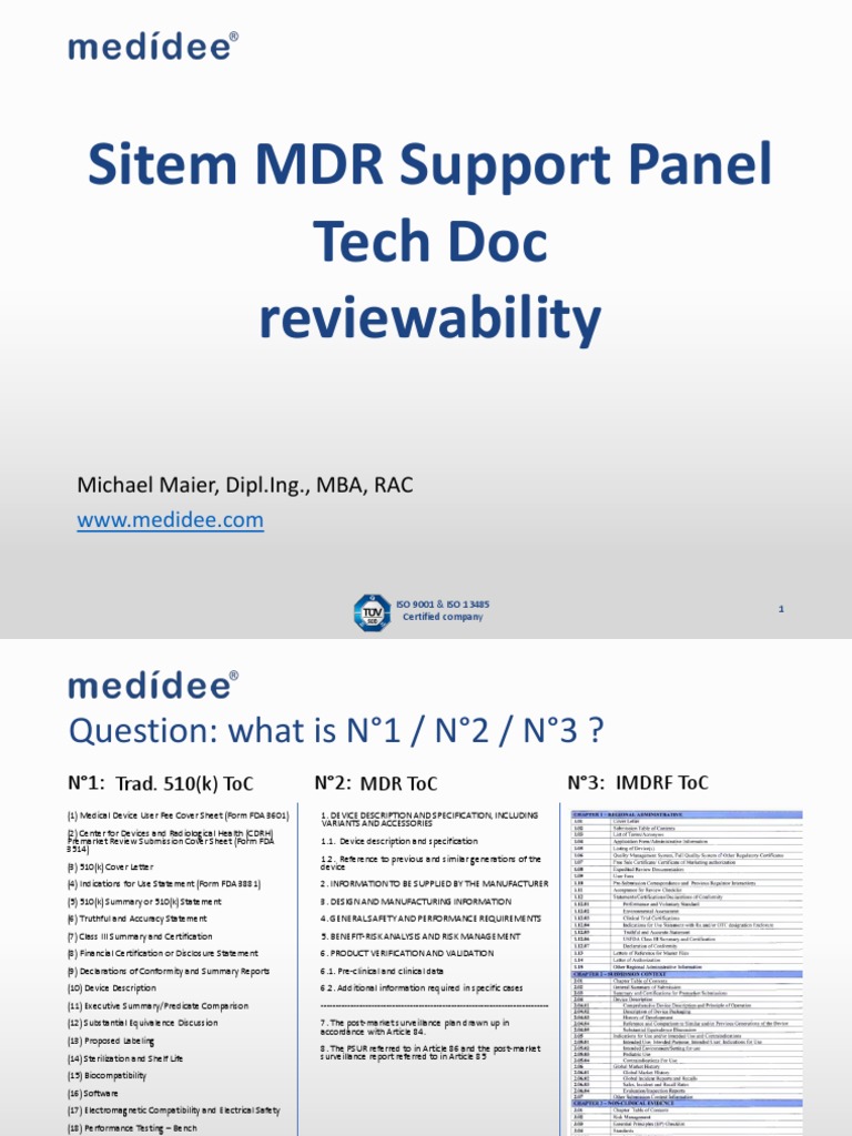 MDR SP 4-19 - First Experience With The Implementation of MDR | PDF ...