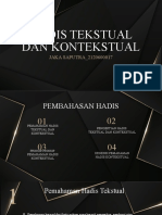 PERSENTASI ILMU HADIS KONTEKSTUAL Dan TEKSTUAL