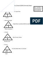 Physics O-Level (5054) Formula Sheet: 1: Motion Distance-Speed-Time