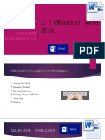 Class 5 L-3 Objects in Word 2016