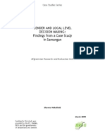 Gender and Local Level Decision Making: Findings From A Case Study in Samangan