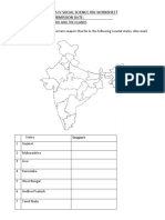 Class IV Social Science Coastal States & Seaports Worksheet