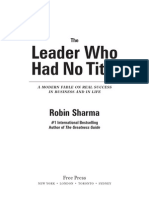 The Leader Who Had No Title: A Modern Fable on Real Success