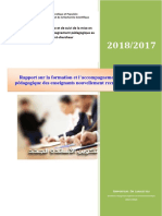 Rapport Sur La Formation Des Enseignants Janvier 2019