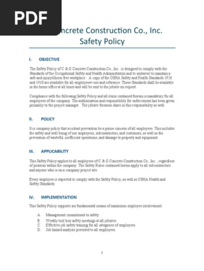 Safety Policy