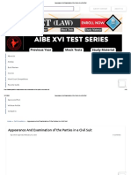 Appearance and Examination of The Parties in A Civil Suit