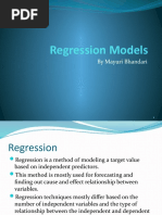 Regression Models: by Mayuri Bhandari