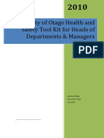 University Otago H&S Tool Kit Guide Managers