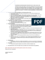 Drive - Thru Graduation Guidelines and Mechanics For Batch 2019 - 2020 & 2020 - 2021